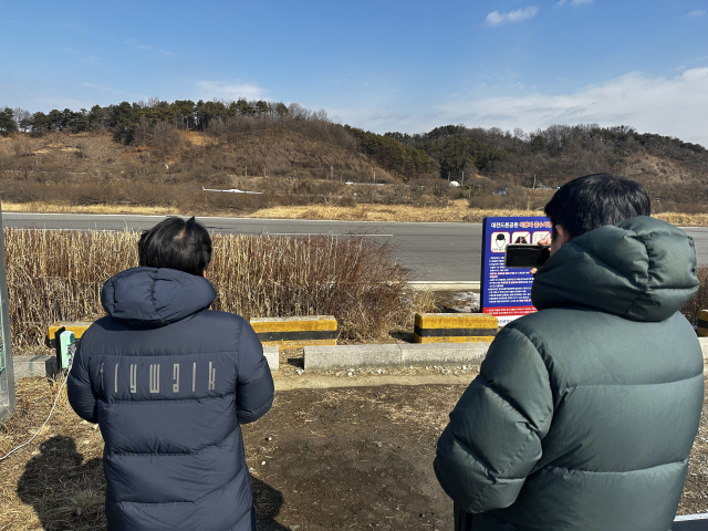 대전드론공원에서 드론기업 ‘DARTS’가 비행 시험을 진행하고 있다. 사진=서유빈 기자