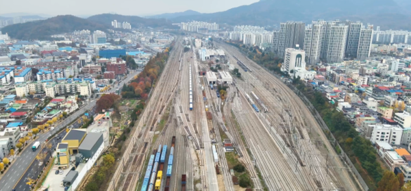 대전 조차장 부지 전경. 조사무엘 기자.