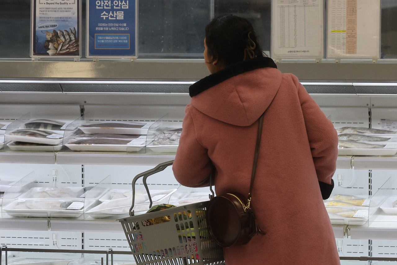 대형마트에서 시민들이 장을 보고 있다. 사진=연합뉴스.