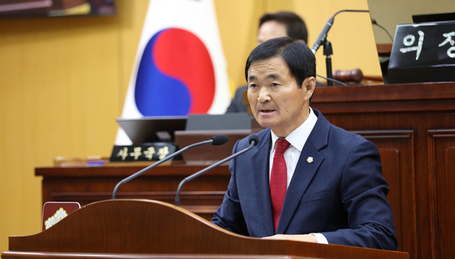 서산시의회 제303회 임시회 제2차 본회의 안원기 의원 5분 자유발언 모습. 서산시의회 제공