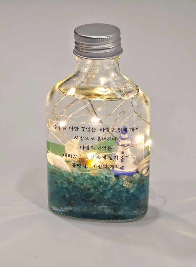 문학정원 체험부스에서 만든 하바리움 무드등. 대전문화재단 제공