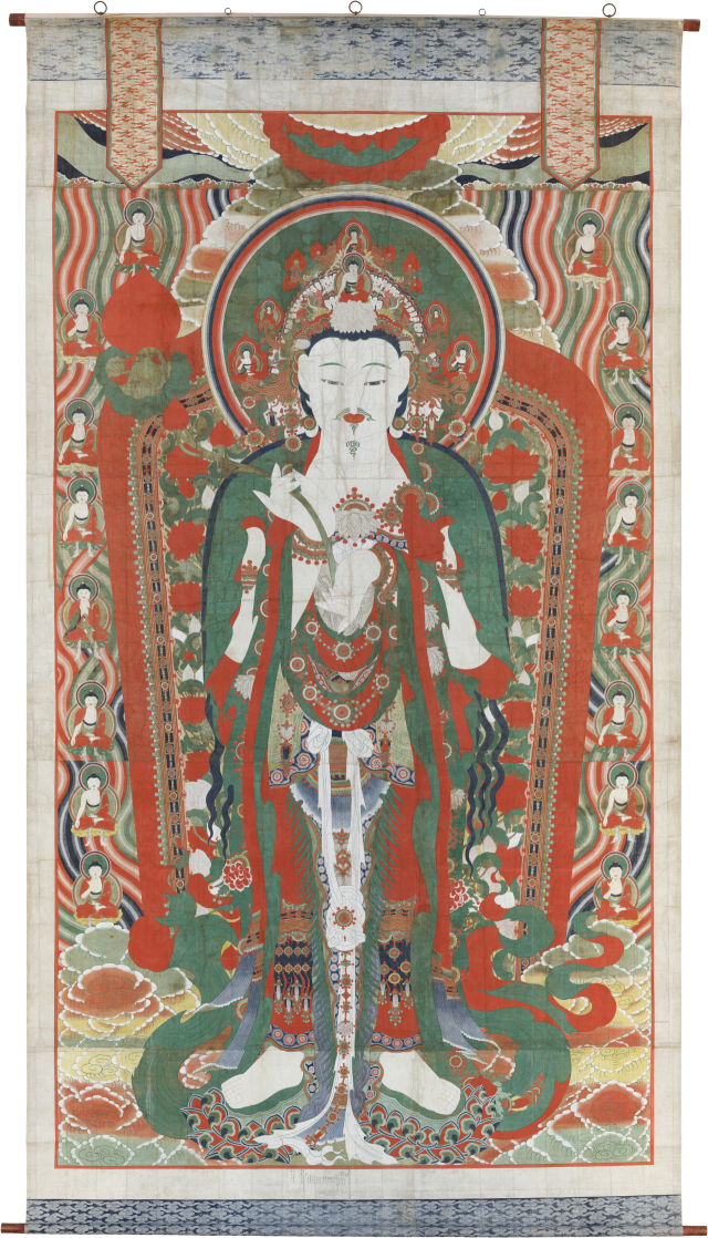 부여 무량사 미륵불 괘불도(扶餘 無量寺 彌勒佛 掛佛圖). 국가유산청 제공