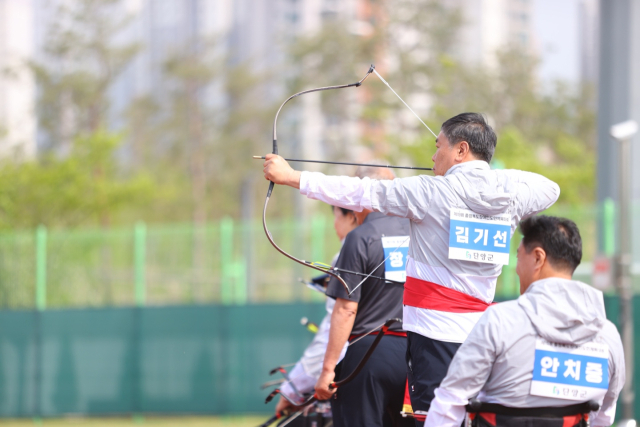 2025년 충주 장애인도민체육대회 궁도 대회 모습.