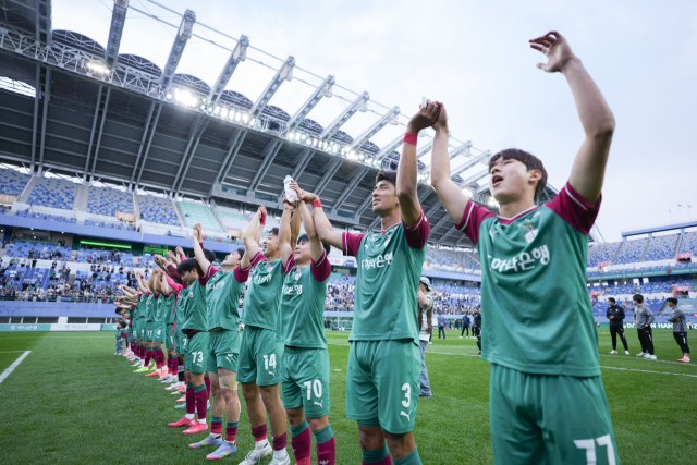 대전하나시티즌 소속 선수들. 대전하나시티즌 제공