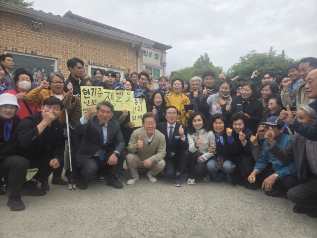 이재명 민주당 대선 후보는 6일 골목골목 경청투어 보은·옥천·영동군을 방문했다. 사진=민주당충북도당 제공
