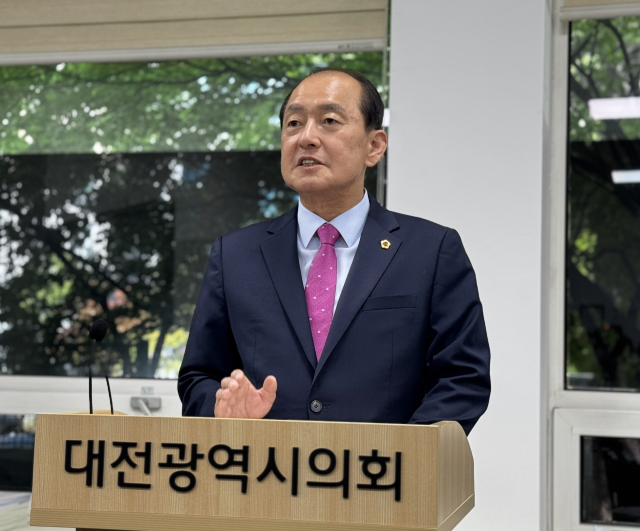 박종선 대전시의원이 7일 오전 대전시의회 기자실에서 기자회견을 열고 국민의힘 탈당을 전격 선언했다. 사진=최광현 수습기자.