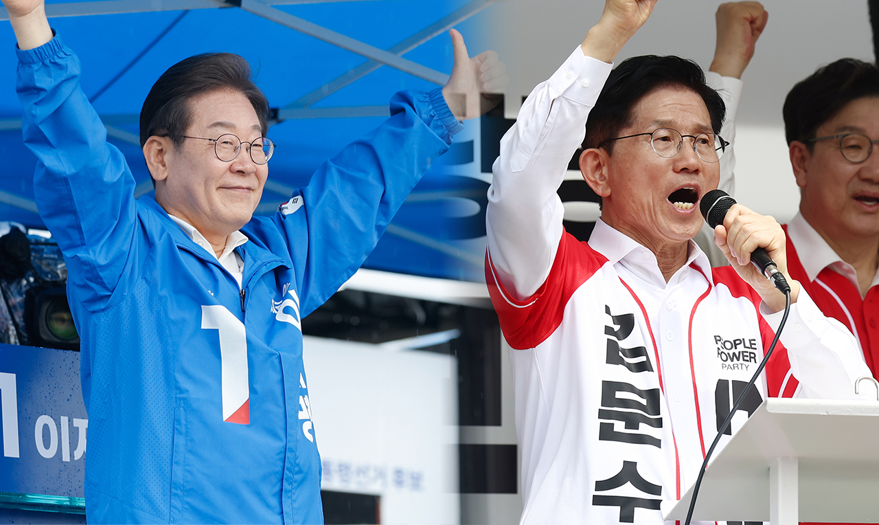 더불어민주당 이재명 대선 후보(왼쪽), 국민의힘 김문수 대선 후보(오른쪽). 사진=연합뉴스. 