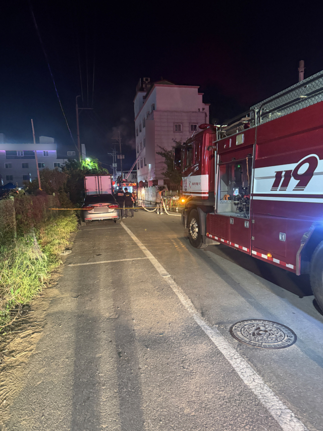 지난 28일 오후 9시 33분경 충청남도 서산시 동문동에 위치한 한 모텔에서 화재가 발생했다. 사진=전종원 기자
