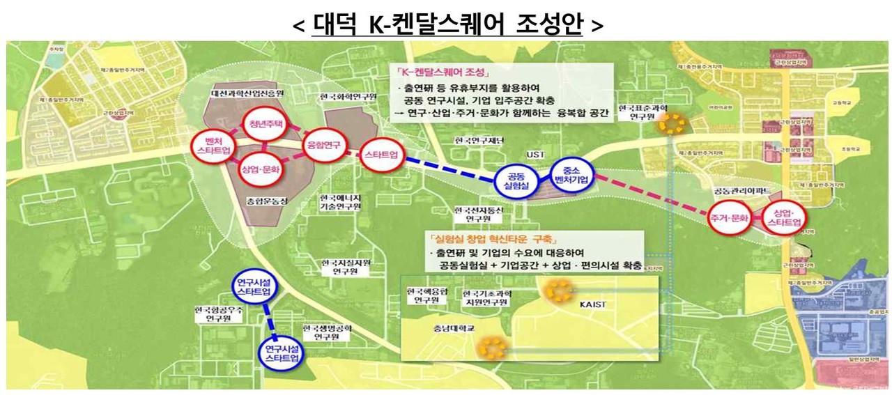 대덕특구 k-켄달스퀘어 조성안. 과학기술정보통신부 자료 사진