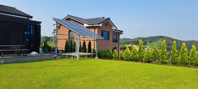 주택 태양광 설치 모습. 사진=당진시 제공