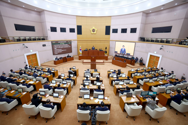대전시의회 제287회 제1차 정례회 본회의. 대전시의회 제공.