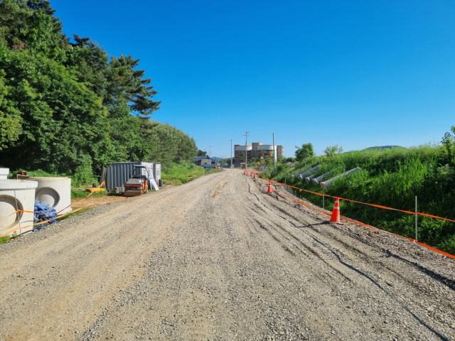 도시계획도로 공사중 사진. 당진시 제공