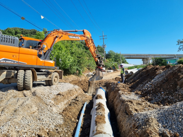 도시계획도로 공사중 사진. 당진시 제공
