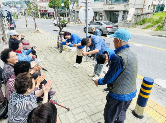 21대선 때 제천에서 벌인 생활밀착형 유세. 더불어민주당 제공