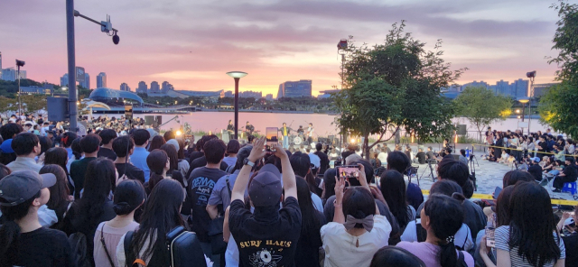 ▲ⓒ세종호수공원 비긴어게인 촬영 모습. 세종시 제공