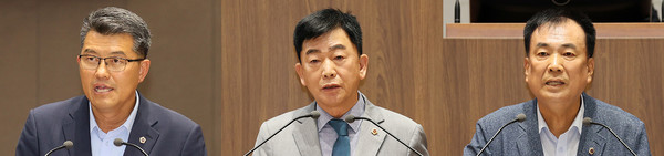 김기서, 김석곤,방한일 충남도의원. 충남도의회 제공
