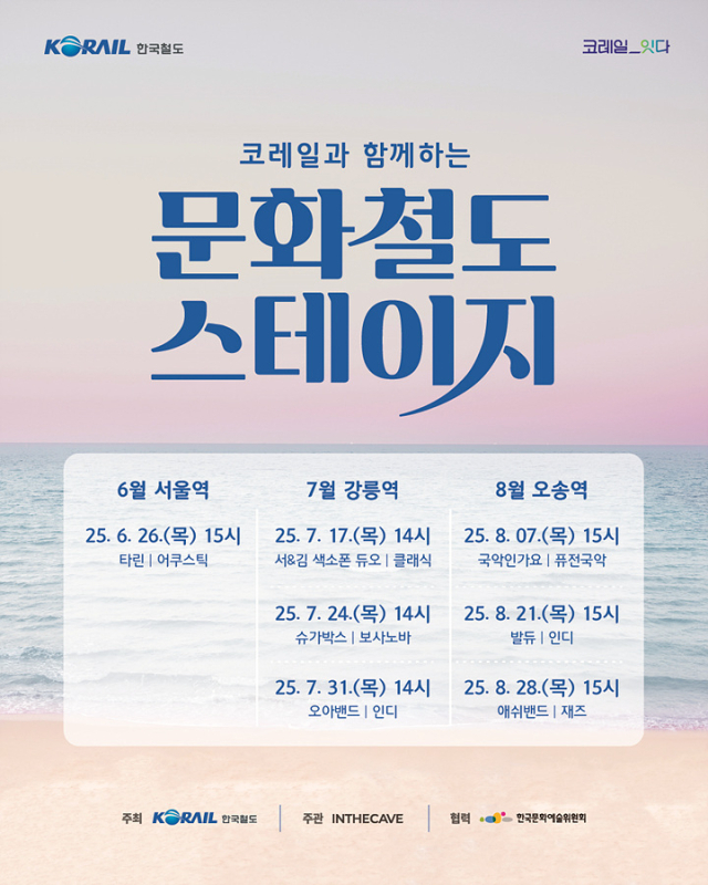 ‘문화철도 스테이지’ 음악회 홍보 포스터. 코레일 제공