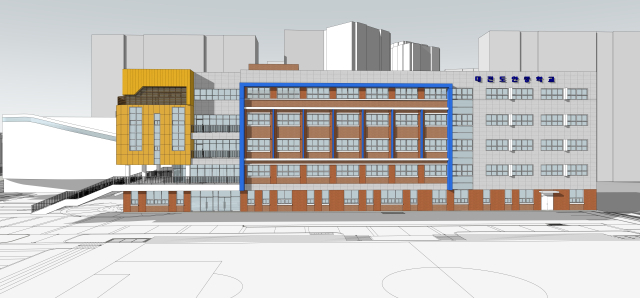 대전도안중 교실 증축 공사 표면도. 대전서부교육지원청 제공