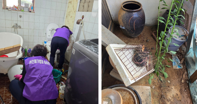 주거 환경 개선 활동 전 모습.(사진=전종원 기자)