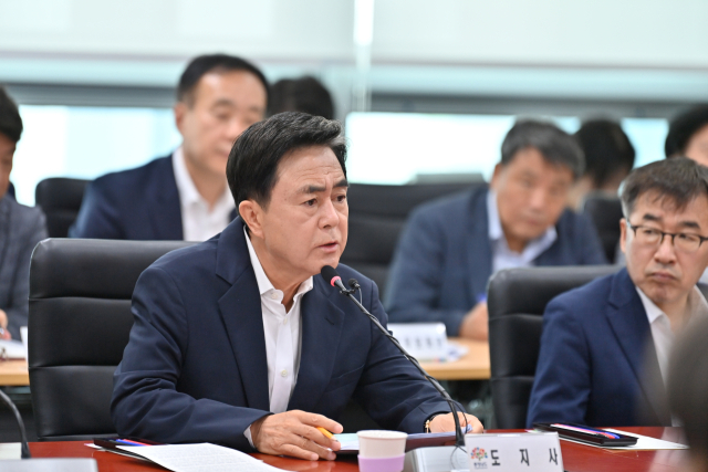 김태흠 충남도지사가 7일 도청 중회의실에서 개최한 제78차 실국원장회의에서 발언하고 있다. 충남도 제공