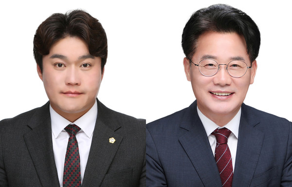 김선광 예산결산특별위원회 위원장과 이재경 예산결산특별위원회 부위원장.