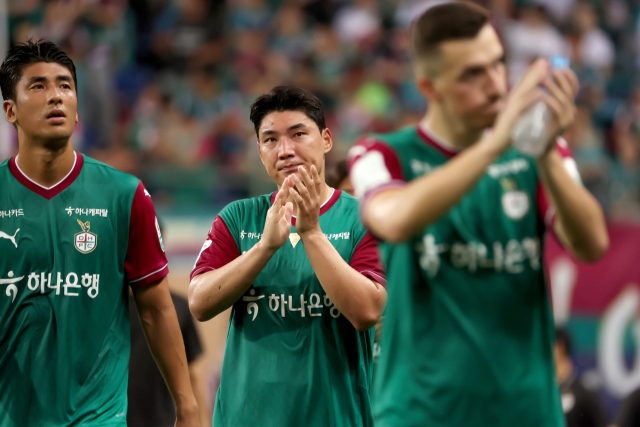 지난달 27일 제주전 주민규. 대전하나시티즌 제공