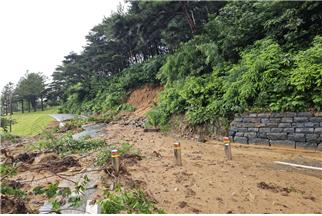 집중호우 피해를 입은 충남 예산 윤봉길 의사 유적(국가유산 사적). 국가유산청 제공