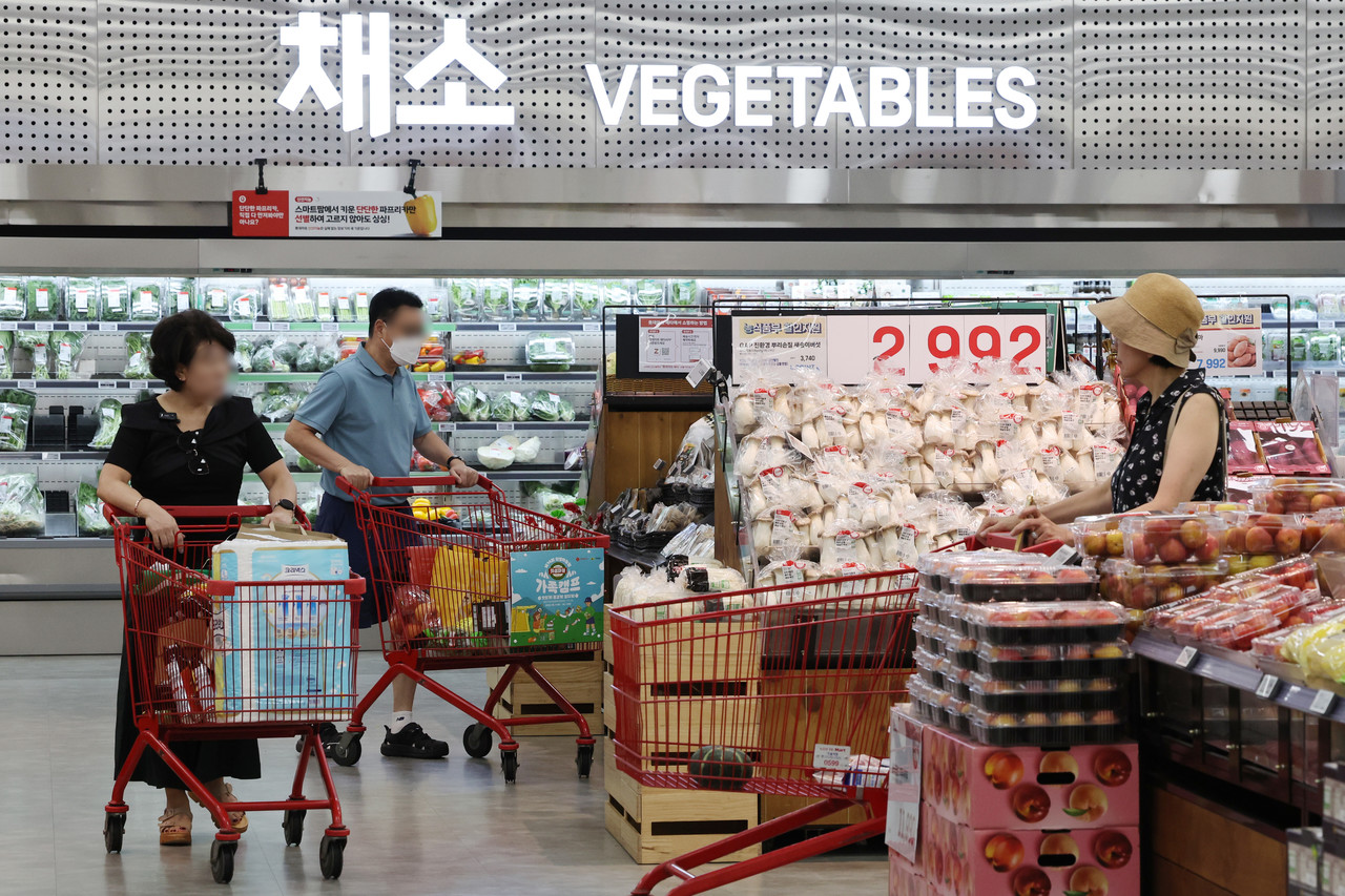 한 대형마트의 채소 코너. 2025.8.5 사진=연합뉴스. 