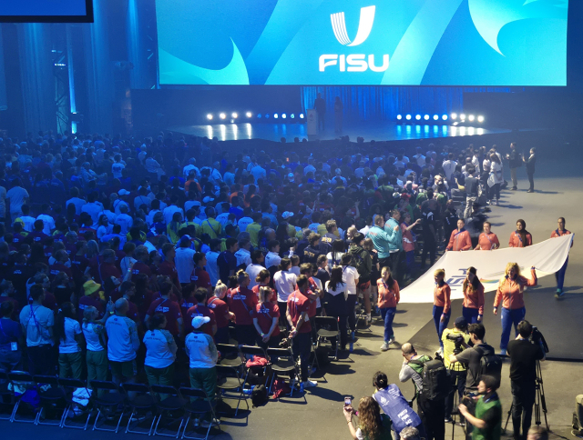 지난 7월 27일 독일 뒤스부르크의 노드 환경공원에서 열린 2025 라인-루르 하계세계대학경기대회 폐회식 모습. 사진=김일순 기자