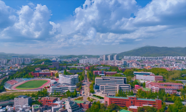 한남대 드론 전경