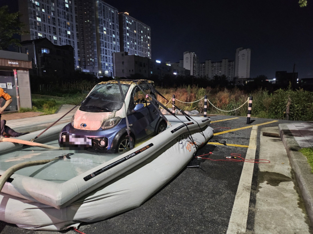 소방당국이 화재 재발 방지를 위해 침수조를 설치한 모습.제천소방서 제공