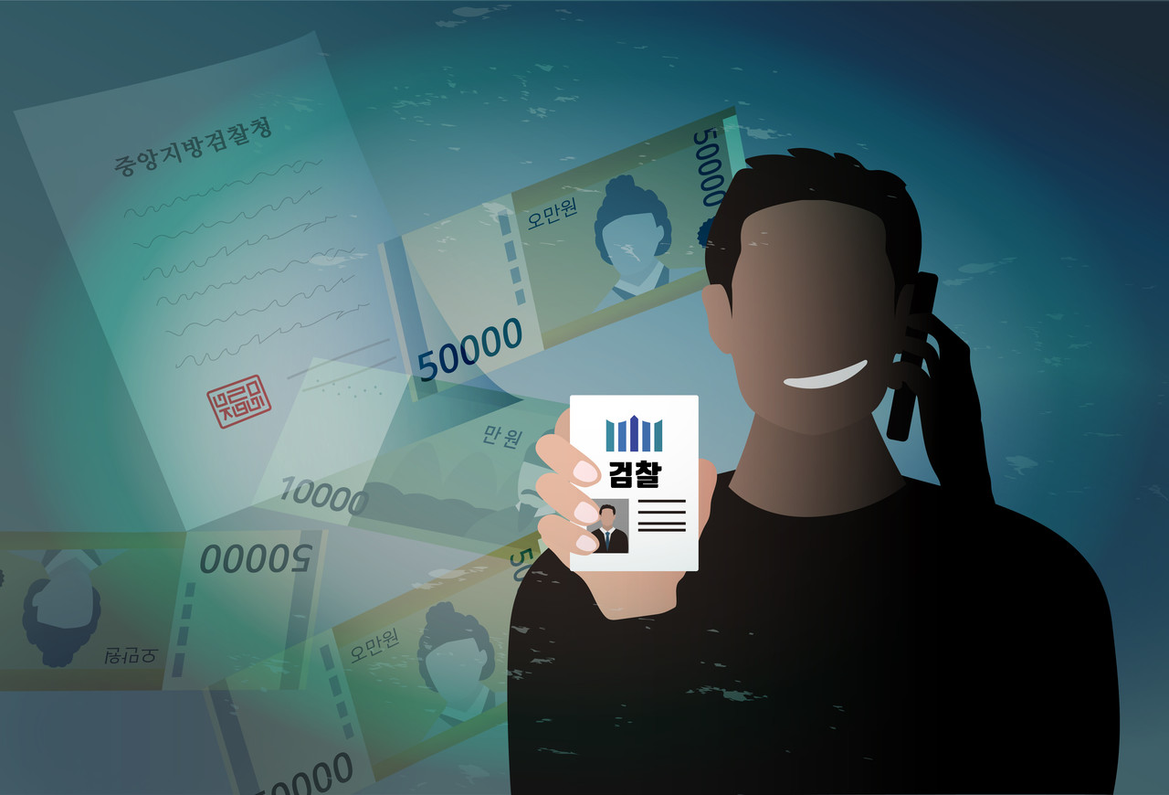 보이스피싱. 클립아트 코리아 제공.