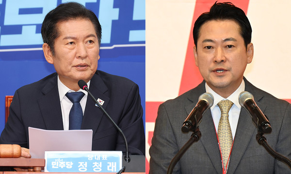 민주당 정청래 대표와 국민의힘 장동혁 대표. 사진=연합뉴스 제공