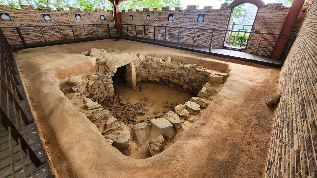 1호 무덤을 재현한 모습[국가유산청 제공. 재판매 및 DB 금지]