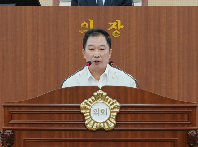 아산시의회 천철호 시의원의 5분발언 모습. 아산시의회 제공