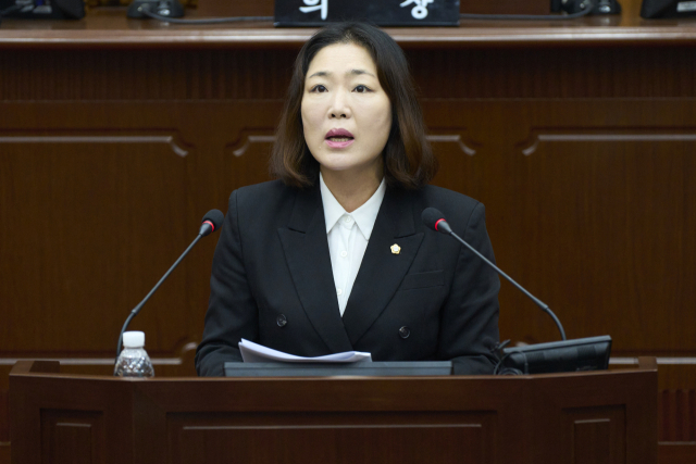 18일 대전 서구의회에서 최지연 의원이 5분발언을 진행하고 있다. 대전 서구의회 제공.