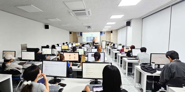 순천향대, ‘구글 애널리틱스 자격취득 대비반(GAC)’ 강의 모습. 순천향대학교 제공