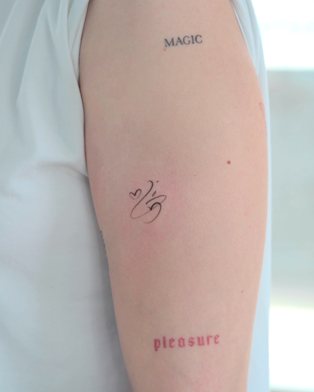 유주 타투이스트가 작업한 한글 문신. 유주 제공