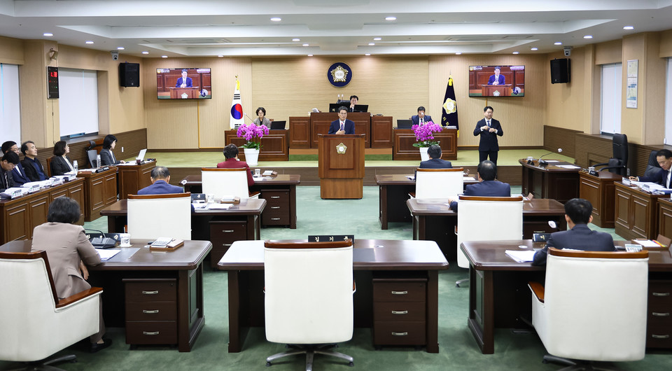 청양군의회 제315회 임시회 개회. 청양군의회 제공.