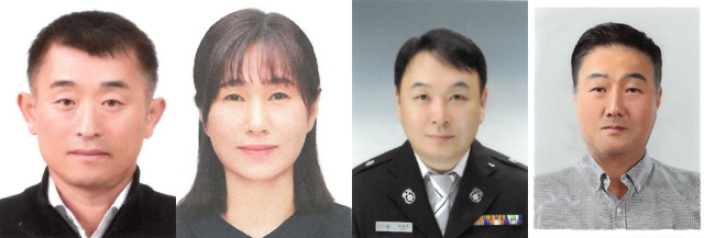 2025 아산청백리 수상자 모습. 좌측부터 윤영권, 김종민, 윤여준, 김태균 씨 모습. 온양문화원 제공