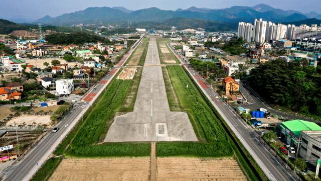 제천비행장 전경.제천시 제공