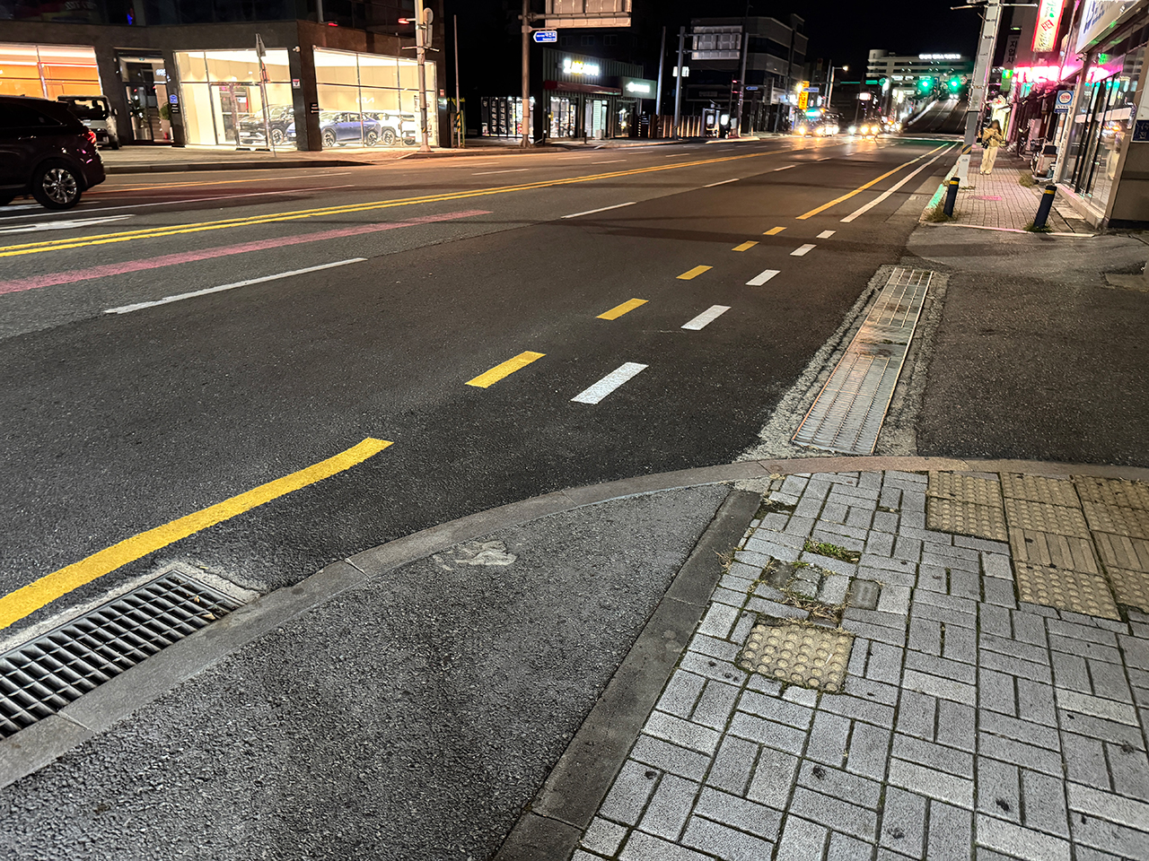 10일 대전 대덕구에는 자전거 도로가 차도 위에 조성돼 있었다. 사진=권오선 기자.