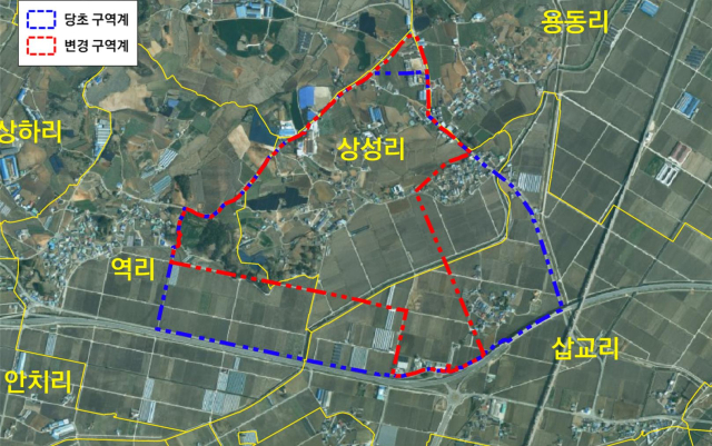 내포 농생명 융·복합산업 클러스터 사업지 토지거래허가구역 도면. 예산군 제공