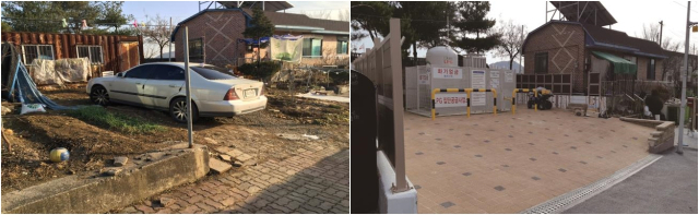 영서동 지역 새뜰마을사업 전후.제천시 제공