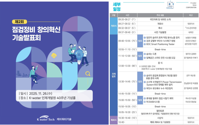 제2회 점검정비 창의혁신 기술발표회 사진 자료. 케이워터기술㈜ 제공